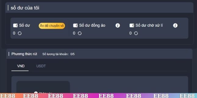 Hướng dẫn rút tiền EE88